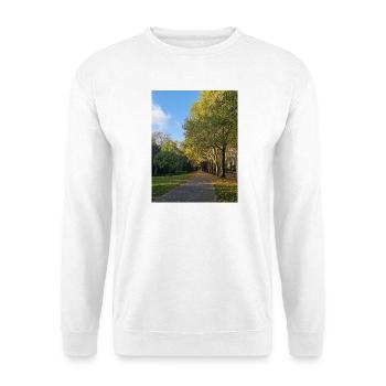 Chemin d’automne à travers Lauballee - Sweat-shirt Unisexe - blanc - Devant