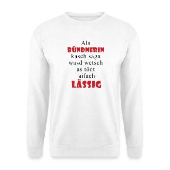 Dicton décontracté des Grisons - Sweat-shirt Unisexe - blanc - Devant