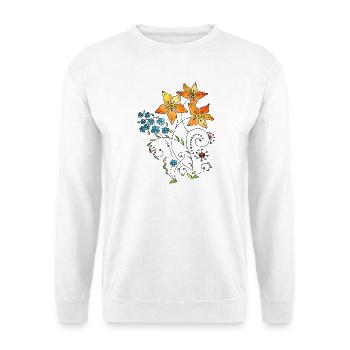 Fleur - Sweat-shirt Unisexe - blanc - Devant