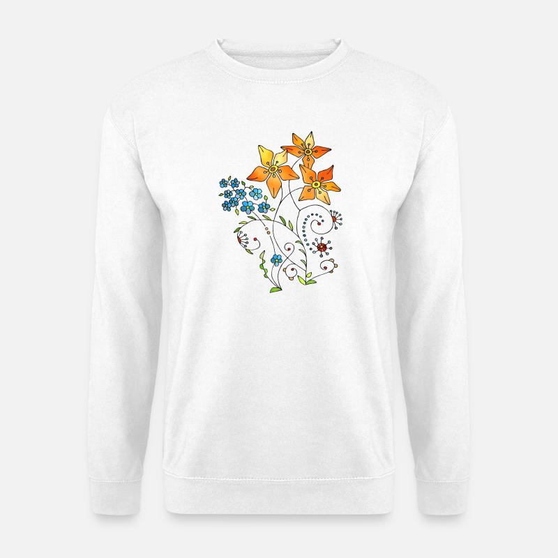 Blumen - Unisex Pullover - Weiß