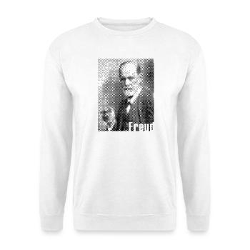 Sigmund Freud monochrome dotted portrait - Unisex Sweatshirt - white - Front
