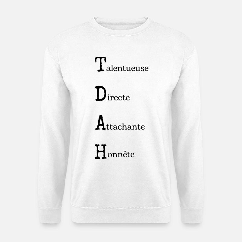 ADHS & Stolz: Neurodivergente Positivität - Unisex Pullover - Weiß