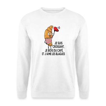 crescent - Unisex Sweatshirt - white - Front