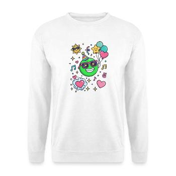 Sourire festif avec ballons - Sweat-shirt Unisexe - blanc - Devant