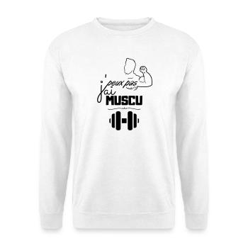 Musculation Vintage Minimal - Sweat-shirt Unisexe - blanc - Devant