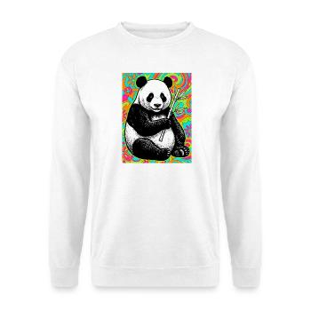 Panda - Unisex Pullover - Weiß - Vorne