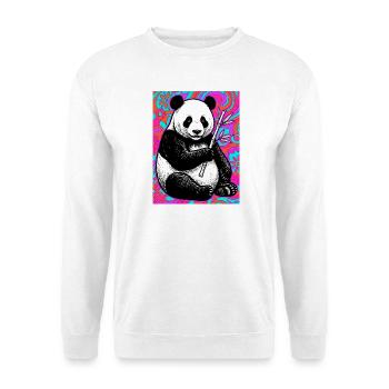 Panda - Unisex Pullover - Weiß - Vorne