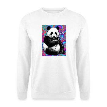 Panda - Unisex Pullover - Weiß - Vorne