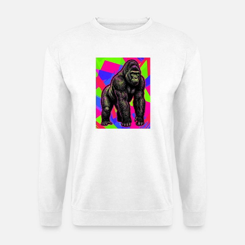 Gorilla - Unisex Pullover - Weiß