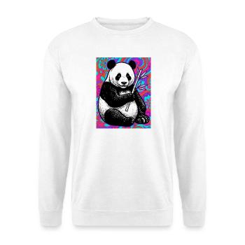 Panda - Unisex Pullover - Weiß - Vorne