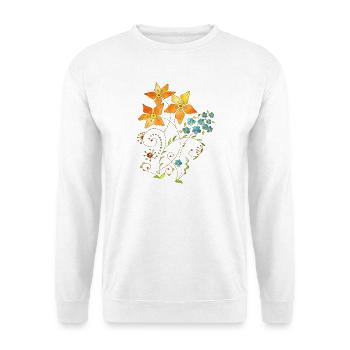 Fleur - Sweat-shirt Unisexe - blanc - Devant