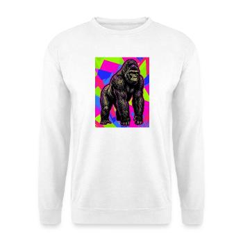gorille - Sweat-shirt Unisexe - blanc - Devant