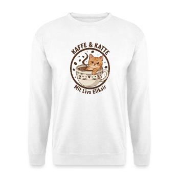 Coffee Cat in Cup: Purr Elixir - Unisex Sweatshirt - white - Front