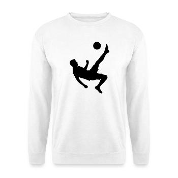 Silhouette du tir d’action football Logo - Sweat-shirt Unisexe - blanc - Devant