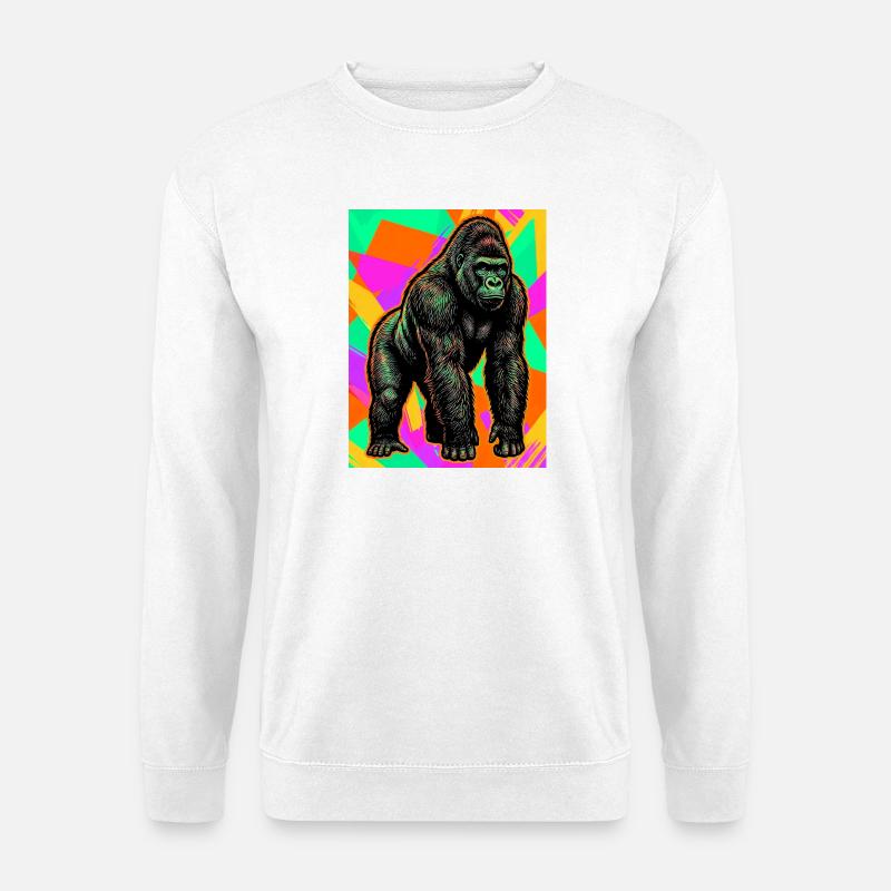 Gorilla - Unisex Pullover - Weiß