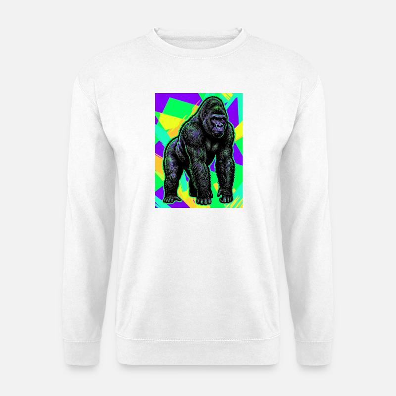 Gorilla - Unisex Pullover - Weiß