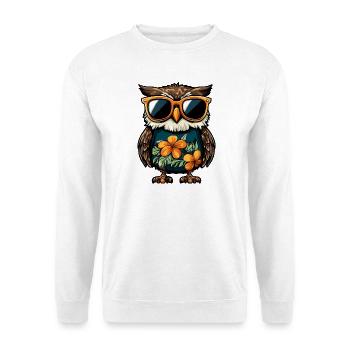 Eule Comic Urlaub - Unisex Pullover - Weiß - Vorne