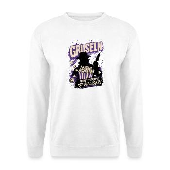Gruseln Meine Therapie ist billiger - Unisex Pullover - Weiß - Vorne
