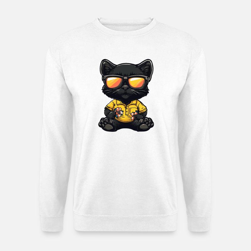 Panther Comic Urlaub - Unisex Pullover - Weiß