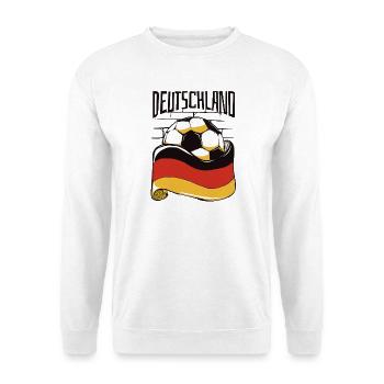 Deutschland Fussball Fan T-Shirt - Unisex Pullover - Weiß - Vorne