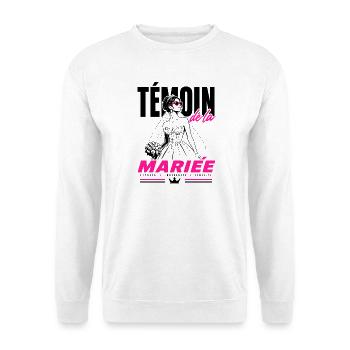 Témoin de la Mariée Glam Chic - Sweat-shirt Unisexe - blanc - Devant