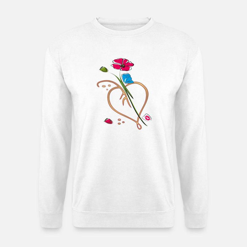 Blumenranke - Unisex Pullover - Weiß