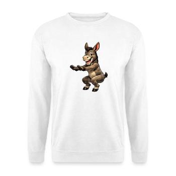 Esel macht Sport - Unisex Pullover - Weiß - Vorne