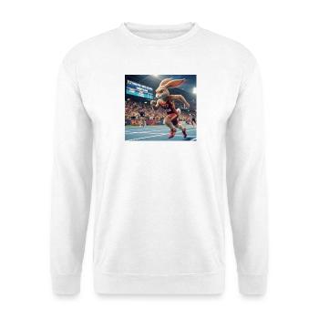 Rabbit Sprint on the Track - Unisex Sweatshirt - white - Front
