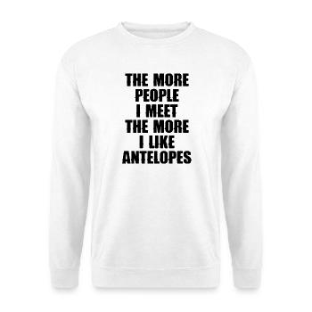 Humour des adages antilopes - Sweat-shirt Unisexe - blanc - Devant