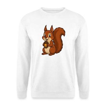 Écureuil au gland - Sweat-shirt Unisexe - blanc - Devant