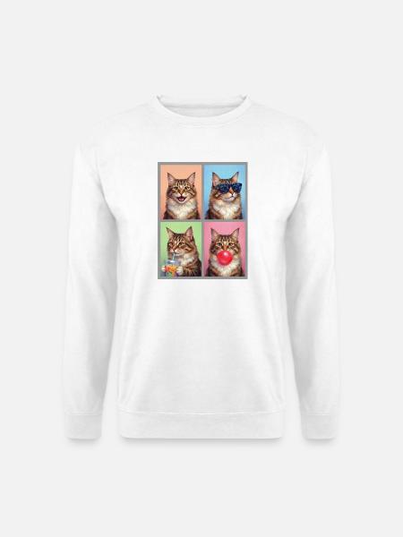 Cats American Bobtail Cat - Unisex Sweatshirt - white