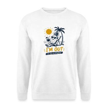 I'M OUT Summer Retreat on the Beach - Unisex Sweatshirt - white - Front