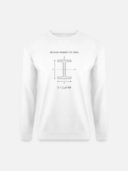second moment of area - Unisex Pullover - Weiß