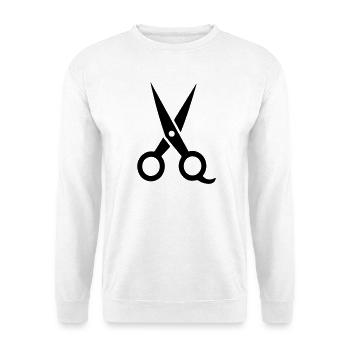 Schere - Unisex Pullover - Weiß - Vorne