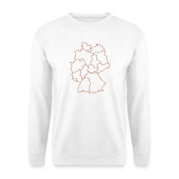 Map of Germany with regions - Unisex Sweatshirt - white - Front