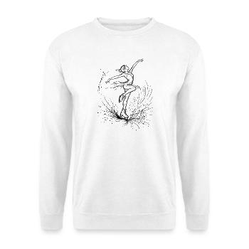 Eiskunstlauf - Unisex Pullover - Weiß - Vorne - Alina (178cm) & Michal (187cm)