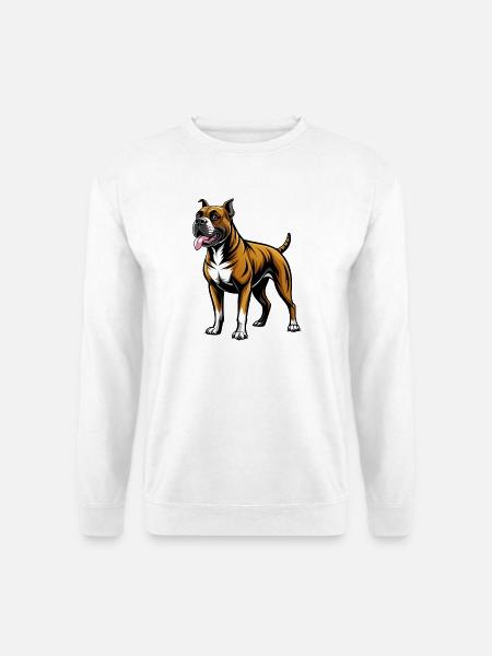 Boxer Dog Stand - Unisex Pullover - Weiß