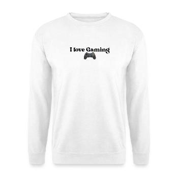 I Love Gaming - Unisex Pullover - Weiß - Vorne