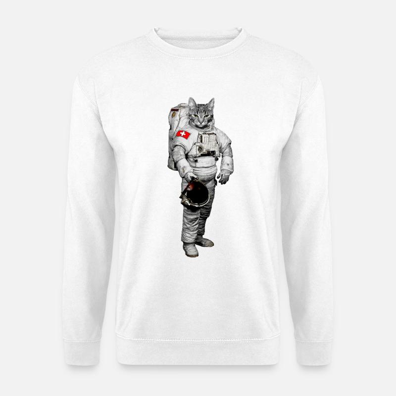 Weltraum Katze - Unisex Pullover - Weiß
