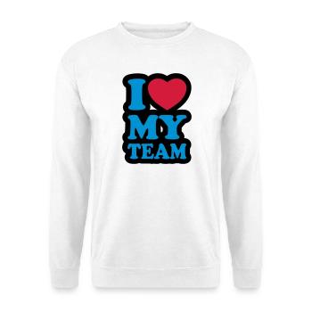 I love my team - Unisex Sweatshirt - white - Front