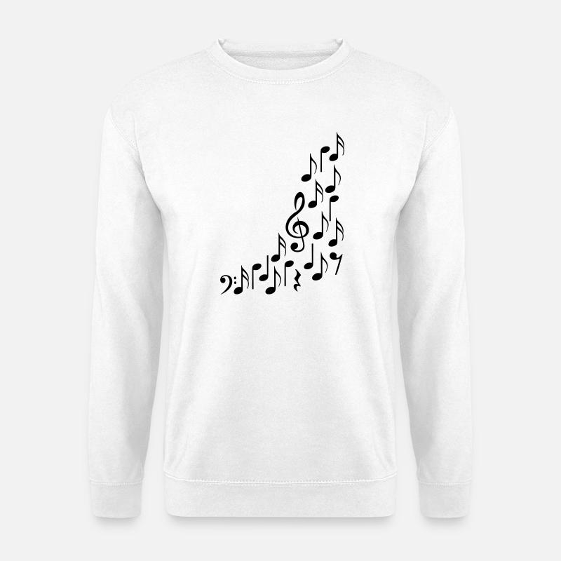 Notenschluessel and notes - Unisex Sweatshirt - white