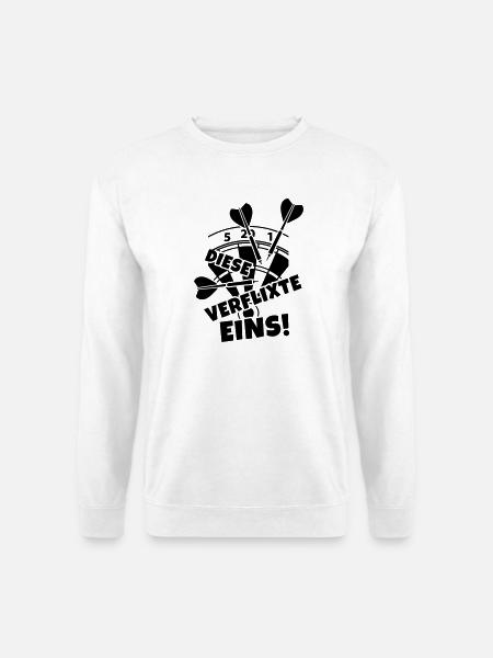 dart dartscheibe humor - Unisex Pullover - Weiß