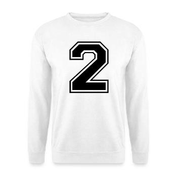 Football de rugby numéro 2 - Sweat-shirt Unisexe - blanc - Devant