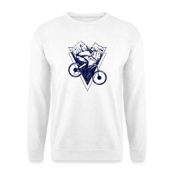 Mountain Biking Triangles - Unisex Sweatshirt - white - Front