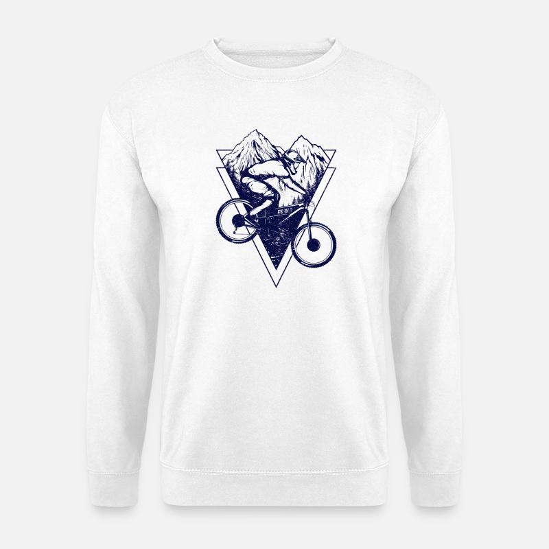 Triangles du VTT - Sweat-shirt Unisexe - blanc