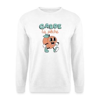 Garde la pêche ! - Sweat-shirt Unisexe - blanc - Devant