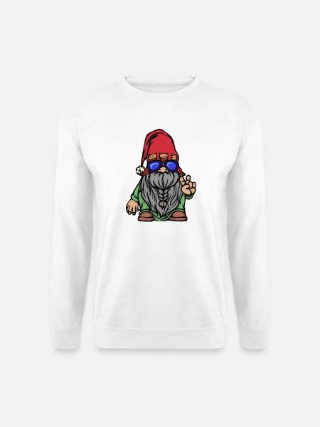 Bart Vollbart Gesichtsbehaarung Bartfrisur - Unisex Pullover - Weiß