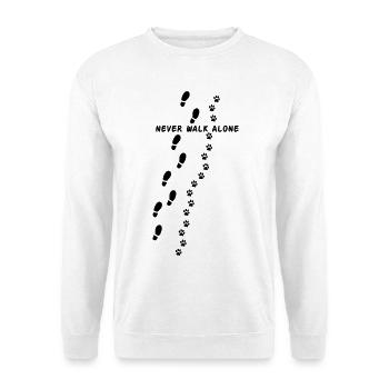 Never walk alone - Unisex Pullover - Weiß - Vorne