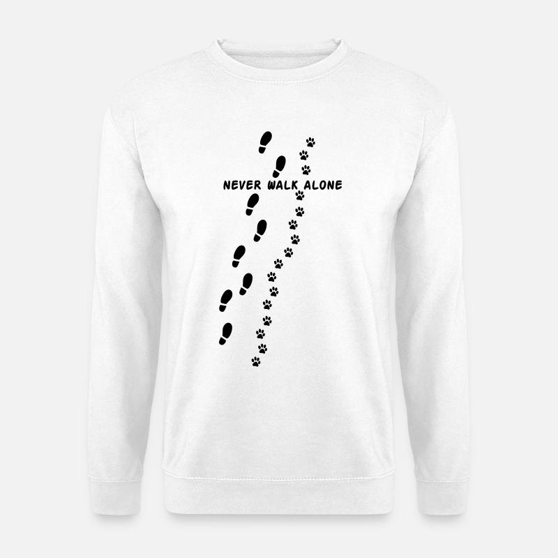 Never walk alone - Unisex Pullover - Weiß