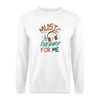 Musik ist Therapie für mich - Unisex Pullover - Weiß - Vorne
